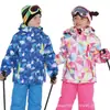 Chaqueta de esquí de invierno para exteriores para niños, coreana, impermeable, cortavientos, cálida, para niños y niñas, de una y dos tablas, chaqueta de esquí para estudiantes