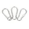 Pulseira de Aço Inoxidável Fivela de Mola Mãe Anel de Conexão para Rigging de Cinta Gancho de Engate Rápido Mosquetão Gancho de Escalada