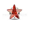Aretes de Titanio Astmf-136 con Garras, Estrella de Cinco Puntas de Circonia Grado 5A para Lóbulo y Hélix, Joyería para Piercings Corporales