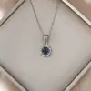 Colar de Aço Inoxidável Estilo Japonês e Coreano pingente redondo de zircônia de luxo nicho feminino ins requintado colar de clavícula versátil