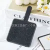 Espejo de Mano con Mango de Pedrería Transfronterizo Espejo de Maquillaje Cuadrado Incrustado Creativo Espejo de Belleza Portátil de una Cara Espejo de Mano