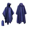 Impermeable tipo capa tres en uno para exteriores, toldo multifuncional, impermeable para adultos, capa de senderismo ligera para montañismo al aire libre, poncho