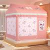 2025 Castelo Novo Modelo Classe A Cortina Blackout Infantil Mosquiteiro de Três Portas para Cama de Quarto em Casa Antiderrapante 1,8m