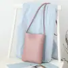 Bolsa Vertical para Teléfono Móvil para Mujer, Bolso Cruzado Pequeño, Moda Simple, Suave, de Hombro, Tipo Cubo, Venta al por Mayor