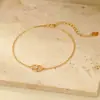 Banyan Tree Prata Esterlina S925 Joias Ins Banhado a Ouro 14K Nó de Água Alcalina Pulseira Feminina Simples Design de Nicho Coração Mão Joias