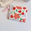 518698 Estilo Bosque Bolsa Sencilla de Algodón Cremallera Bolsillo Pequeño de Tela Billetera para Monedas Portatarjetas Bolsa para Auriculares Lápiz Labial Bolsa de Almacenamiento Portátil