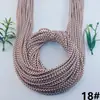 Cuerda de Punto de Salto Bicolor de 5 mm con Núcleo Enrollado Bolso Cruzado con Cuerda Colgante Cuerda Tejida a Mano Cuerda para Ropa Cintura Cuerda para Sombrero Cordón