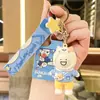 Llavero Colgante Auténtico de Little Blue y sus Amigos Accesorios para Bolsos de Pareja Llavero Regalo de Dibujos Animados Decoración de Coche