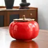 Caqui Creative Wedding Gift Jar Wedding Jar Cerâmica Acompanhando Presente Caqui Doce Jar Tea Jar Ruyi Caixa de Açúcar