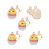 Huevo de Pascua Conejo Zanahoria Colgante DIY Aleación Esmalte Transfronterizo Collar Pulsera Pendientes Llavero Encanto
