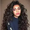 AliExpress vendendo peruca europeia e americana para senhoras cabelo longo cacheado onda fofa peruca de fibra química conjunto de cabeça uma geração de cabelo