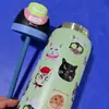 Taza de Fruta Casual y Elegante, Gran Capacidad, Taza Térmica de Doble Pared con Vacío de Acero Inoxidable 304, Botella de Agua Deportiva Portátil para Exteriores