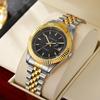 Relojes para Hombre y Mujer Laojia, Modelo Anillo de Diente, Modelo de Registro, Reloj de Correa de Acero de Negocios de Moda, Reloj de Cuarzo, Esfera Grande