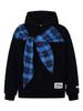 Bufanda de Cuadros Americanos 2025 Otoño e Invierno Nueva Sudadera con Capucha High Street Compuesta Mismo Estilo para Hombres y Mujeres Tops de Pareja