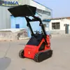 Cargadora Compacta de Orugas Puede Equiparse con Varios Implementos, Cargadora para Limpieza de Carreteras y Preparación de Tierras Agrícolas Skid Steer
