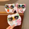 Set de Gafas de Sol y Pasadores para Niños, Lindos Pasadores de Dibujos Animados para Bebés, Accesorios para el Cabello Acrílicos Versátiles y Prácticos para Niñas Pequeñas