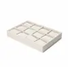 Bandeja de Joyería de Terciopelo Off-White, Caja de Almacenamiento para Anillos, Accesorios de Exhibición de Joyería, Bandeja para Accesorios, Bandeja para Pulseras