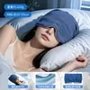 Touca de sono profundo em microgravidade, máscara de dormir bloqueadora de luz, protetor de cabeça de lã australiana, máscara de olho para cochilo à prova de vento de ar condicionado, touca de sono profundo