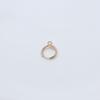 Anillo de banda de oro auténtico de 14 quilates que preserva el color, clip redondo para la oreja, accesorios para aretes caseros, aretes caseros, joyería semiacabada.