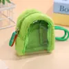 Bolso de Muñeca Transparente de Felpa Nuevo Original Billetera para Monedas Estampado de Leopardo Muñeca Mini Linda Bolsa de Almacenamiento Engrosada para Salidas