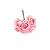 Corona Simulada DIY Tocado Estilo Bosque Rosa de Té Estilo Europeo Capullo de Rosa Tela de Seda Flor de Peonía Flor de Cabeza Materiales de Decoración
