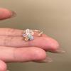 Chica Coreana Primer Amor~ Anillo Flor Dopamina para Mujer Dulce Ins Diseño de Nicho Anillo Dedo Índice Anillo Abierto Ajustable