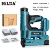 Pistola de clavos con batería de litio Hilda, modelo nuevo para carpintería, pistola de clavos inalámbrica, no se atasca, directo de fábrica, lista para uso doméstico y decoración