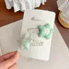 Pinza bb de parche a cuadros estilo coreano, estrella de cinco puntas, liga para el pelo, clip para el pelo infantil fresco y dulce, goma para el pelo, accesorios para el pelo