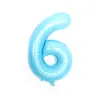 Empaque individual 32 pulgadas medio azul caramelo polvo globo de película de aluminio digital globo azul claro polvo claro decoración de cumpleaños