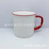 Caneca Cerâmica Retrô Esmaltada Imitação, Personalizável com Logo, Presente de Feriado, Exportação para Europa e América, Presente Corporativo Criativo de Porcelana Branca