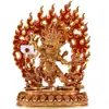 Buda Yuan Hui Nepal feito à mão esculpido totalmente dourado Lótus Furioso Mestre Xizang Buda ornamentos de adoração em casa 10 polegadas