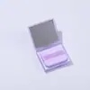 Papel Absorbente de Aceite Portátil de Lavanda Personalizado Viene con Espejo y Borla, Piel Grasa No se Quita el Maquillaje, Retoque de Maquillaje, Maquillaje Duradero Facial Carbón de Bambú