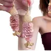 Pendientes de Escamas de Pez Rosa Dorado Retro Francés, Lujo Accesible, Exquisitos, Modernos, Creativos, Únicos y Elegantes Pendientes para Mujer