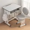 Escritorio Estilo Escuela para Estudiantes de Primaria, Juego de Escritorio y Silla de Estudio para Niños para Uso en Casa para Niños y Niñas, Juego de Escritorio para Tareas