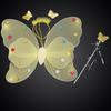 Ropa para actuación infantil de jardín de niños Vestido de actuación de princesa Alas de mariposa de ángel Traje de cuatro piezas