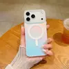 Adecuado para iPhone 17 Pro Max Funda de Teléfono Magnética Colorida Aurora Apple 16 Tacto de Piel Mate Cubierta Protectora Láser