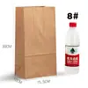 Saco de Papel Kraft Spot Saco de Fundo Quadrado com Impressão Saco para Embalagem de Pão à Prova de Óleo Saco de Papel Descartável para Levar