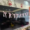 Guirnalda de Lazo Navideño Transfronteriza Banner Fondo de Fiesta de Cumpleaños Decoración de Corona para el Hogar