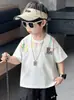 Camiseta de Manga Corta para Niños 2026 Nuevo Atuendo de Verano Fresco y Elegante para Niños Camiseta de Media Manga Top de Verano para Bebé Camiseta de Marca de Moda
