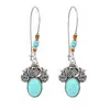 Pendientes Geométricos Populares de Aleación Estilo Resort de Playa para Mujeres Acrílico Turquesa Textura de Moda Pendientes al por Mayor