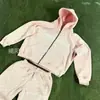 Directo de fábrica transfronterizo nuevo sudadera con capucha y cremallera estilo hip-hop callejero americano pantalones de chándal traje casual hombre