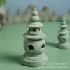 Venta Caliente Arena Verde Estilo Chino Adornos Acuario Paisajismo Micro Paisaje Zen Tres Tanques Luna Torre Pequeña Linterna de Palacio Torre de Piedra Estilo Antiguo