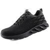 Nuevos zapatos de seguridad con puntera de acero anti-aplastamiento, zapatos de trabajo ligeros de verano para hombre, transpirables, de tejido volador, zapatos de protección deportivos