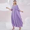 Item de Liquidação 2503: Vestido Elegante de Cor Sólida com Decote V e Pedrarias Costuradas à Mão, Emagrecedor e Valorizador, Vestido Longo Elegante