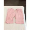 Pijama feminino listrado rosa estilo coreano, coleção outono 2026, conjunto de loungewear doce e macio, tamanho plus size, adequado para usar fora de casa