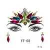 Adesivos de diamante para o rosto mais vendidos transfronteiriços adesivos de diamante acrílicos arte de diamante facial decoração de festa adesivos de diamante para o rosto