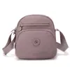 Bolso cruzado pequeño semircircular de tela de nailon portátil para mujer, moderno, versátil, simple, de múltiples capas, de un solo hombro, para teléfono