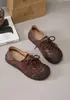 Zapatos YsshadiR para otoño e invierno, nuevos, casuales, de moda, versátiles, con punta redonda, estilo Birkenstock para ir al trabajo, con cordones y diseño de bloques de color, cómodos para mujer