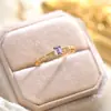 Anel de Prata Esterlina S925 Amethyst de Luxo Leve Japonês e Coreano para Mulheres, Anel Versátil de Nicho com Padrão Floral Vintage, Anel para Dedo Indicador Estilo Palácio