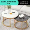 Mesa de Café Pequeña de Lujo Ligero, Mini Mesa de Café, Sala de Estar de Apartamento Pequeño, Mesa de Té para el Hogar, Casa de Alquiler Sencilla, Mesa Redonda Pequeña Sencilla